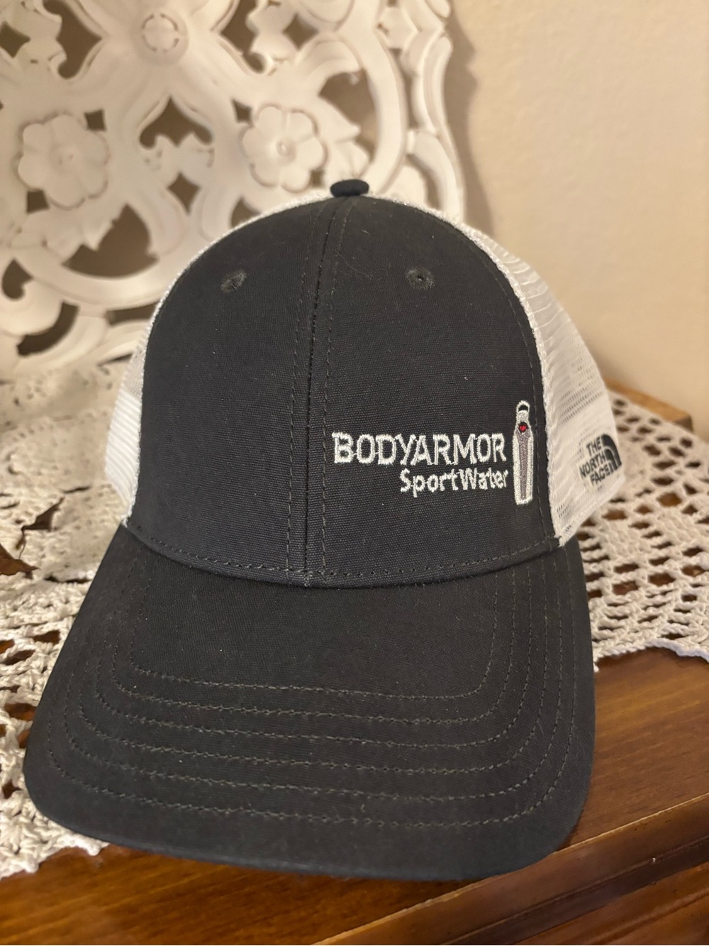 Bodyarmor Sport Water  Black & White Trucker Cap by Northface.